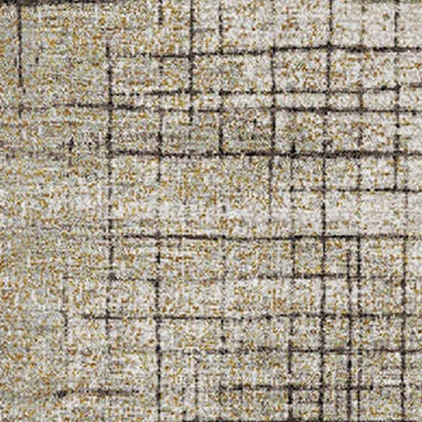 HomeRoots 5' X 8' Stylish Brown and Taupe Geometric Area Rug - Washable, UV Protected for Families & Pets! 718312