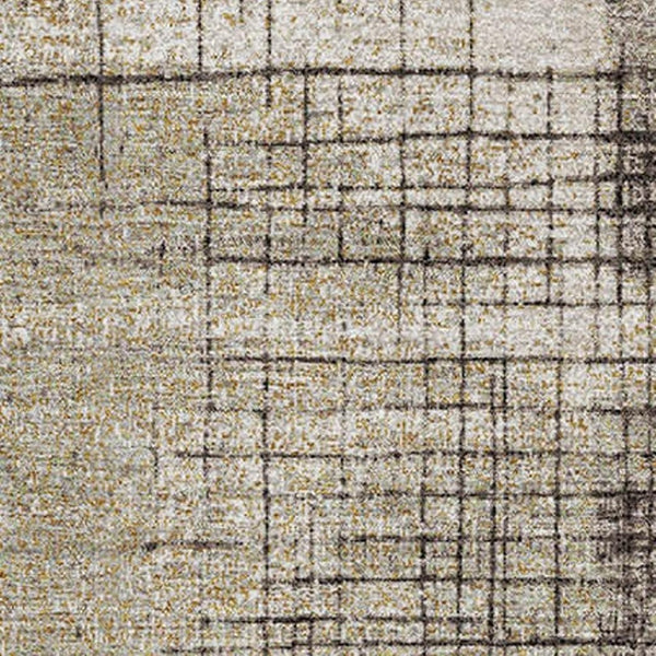 HomeRoots 5' X 8' Stylish Brown and Taupe Geometric Area Rug - Washable, UV Protected for Families & Pets! 718312