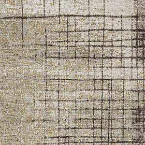 HomeRoots 10' X 14' Brown and Taupe Geometric Area Rug - Washable, UV Protected, Durable for Modern Living Spaces 718316
