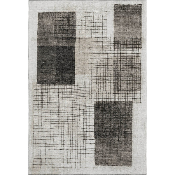 HomeRoots 9' X 12' Ivory and Gray Geometric Area Rug - Machine Washable, Stain Resistant, UV Protected Style Upgrade 718321