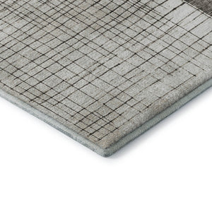 HomeRoots 9' X 12' Ivory and Gray Geometric Area Rug - Machine Washable, Stain Resistant, UV Protected Style Upgrade 718321
