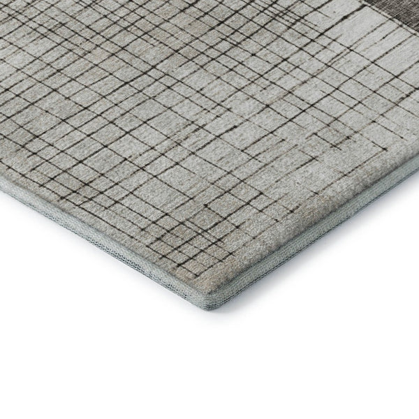HomeRoots 9' X 12' Ivory and Gray Geometric Area Rug - Machine Washable, Stain Resistant, UV Protected Style Upgrade 718321