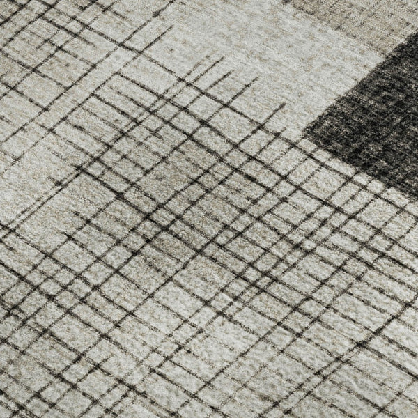 HomeRoots 9' X 12' Ivory and Gray Geometric Area Rug - Machine Washable, Stain Resistant, UV Protected Style Upgrade 718321