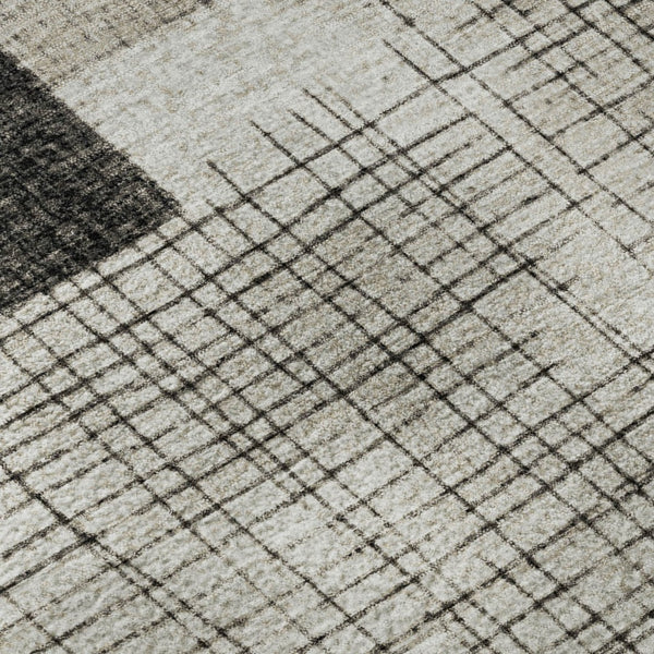 HomeRoots 9' X 12' Ivory and Gray Geometric Area Rug - Machine Washable, Stain Resistant, UV Protected Style Upgrade 718321