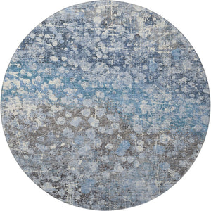 HomeRoots 8' X 10' Blue and Gray Abstract Area Rug – Washable, UV-Protected, Stylish, and Durable for Your Home 718332