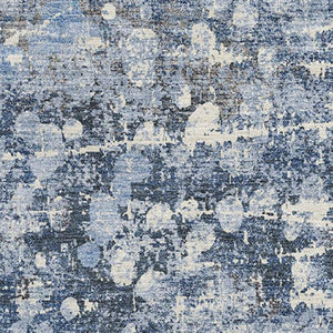 HomeRoots 9' X 12' Blue And Gray Abstract Area Rug – Washable, UV-Protected, Stain-Resistant Comfort for Homes 718333