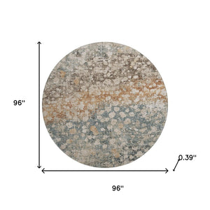 HomeRoots 8' X 10' Washable Area Rug in Light Taupe & Brown - UV Protected, Durable, Modern & Easy Care! 718344