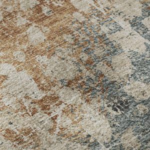 HomeRoots 10' X 14' Contemporary Light Taupe & Brown Abstract Washable Area Rug with UV Protection & Non-Slip 718346