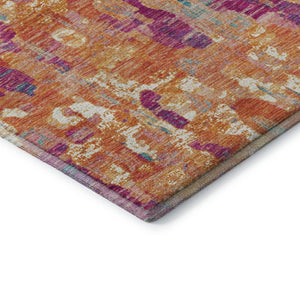 HomeRoots 9' X 12' Stylish Blush & Teal Abstract Washable Area Rug – Durable, Non-Slip, UV Protected Design! 718369