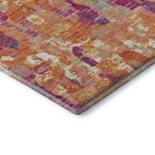 HomeRoots 9' X 12' Stylish Blush & Teal Abstract Washable Area Rug – Durable, Non-Slip, UV Protected Design! 718369