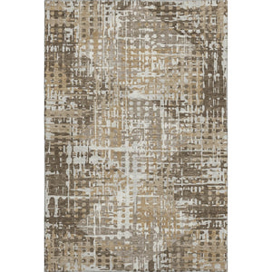 HomeRoots 10' X 14' Brown And Beige Geometric Area Rug - Washable, UV-Protected, Ideal for Busy Homes! 718382
