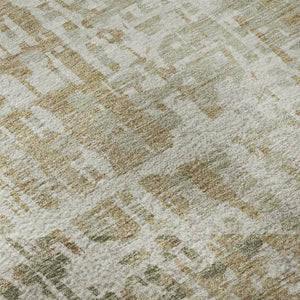 HomeRoots 10' X 14' Fern Green Geometric Area Rug - Washable, UV Protected, Durable for Living Spaces & Patios 718388