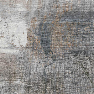 HomeRoots 8' Washable Round Rug in Light Taupe and Gray Abstract Design with UV Protection for Any Room 718409