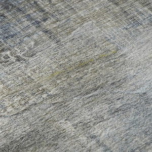 HomeRoots 8' X 10' Sky Blue and Gray Abstract Area Rug - Durable, Washable, UV Protected for Modern Spaces 718416