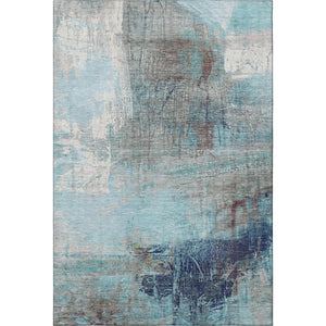 HomeRoots 10' Teal and Ivory Abstract Area Rug – Washable, UV Protected, Durable Design for Busy Homes 718424