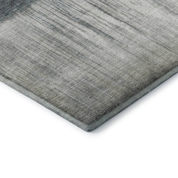 HomeRoots 5' X 8' Blue and Ivory Abstract Area Rug - Washable, UV-Protected, Durable for High-Traffic Spaces 718426