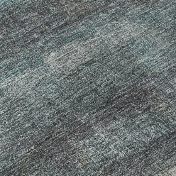 HomeRoots 5' X 8' Blue and Ivory Abstract Area Rug - Washable, UV-Protected, Durable for High-Traffic Spaces 718426