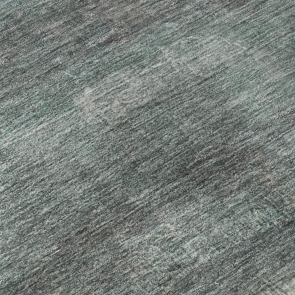 HomeRoots 5' X 8' Teal and Gray Abstract Area Rug - Washable, UV-Protected, Non-Slip for Modern Living Spaces 718444