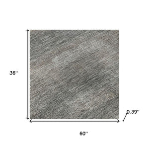 HomeRoots 5' X 8' Abstract Taupe And Ivory Washable Area Rug – UV Protected, Durable, Stylish, and Easy Care 718450