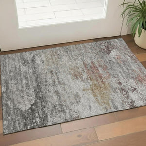 HomeRoots 5' X 8' Abstract Taupe And Ivory Washable Area Rug – UV Protected, Durable, Stylish, and Easy Care 718450