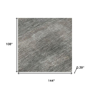 HomeRoots 10' X 14' Taupe and Ivory Abstract Area Rug - Machine Washable, UV Protected & Stain Resistant Design 718454