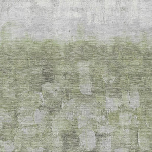 HomeRoots 10' X 14' Fern Green & Silver Abstract Area Rug - Durable, Washable, UV-Protected for High-Traffic Areas 718460