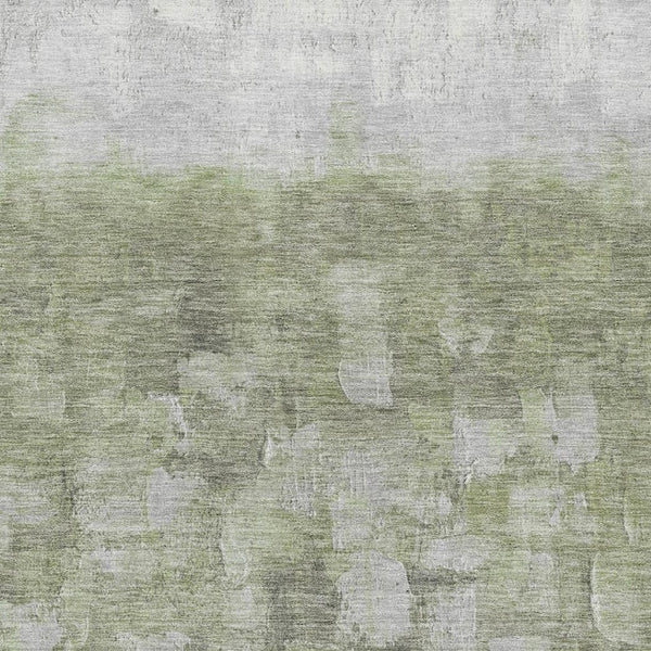 HomeRoots 10' X 14' Fern Green & Silver Abstract Area Rug - Durable, Washable, UV-Protected for High-Traffic Areas 718460