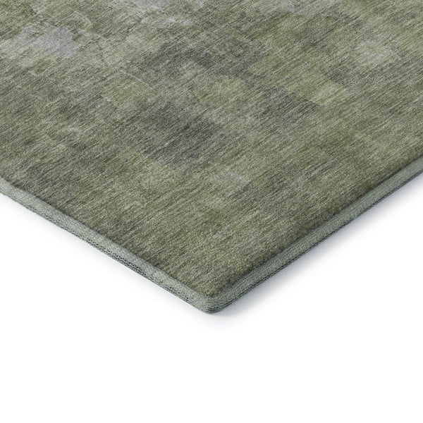 HomeRoots 10' X 14' Fern Green & Silver Abstract Area Rug - Durable, Washable, UV-Protected for High-Traffic Areas 718460