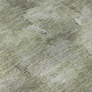 HomeRoots 10' X 14' Fern Green & Silver Abstract Area Rug - Durable, Washable, UV-Protected for High-Traffic Areas 718460
