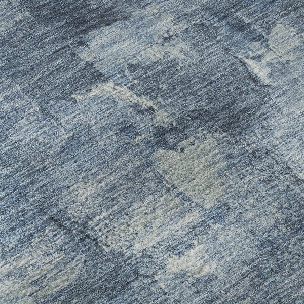 HomeRoots 8' X 10' Stylish Navy Blue & Ivory Abstract Area Rug - Washable, UV Protected, Stain Resistant Comfort 718464