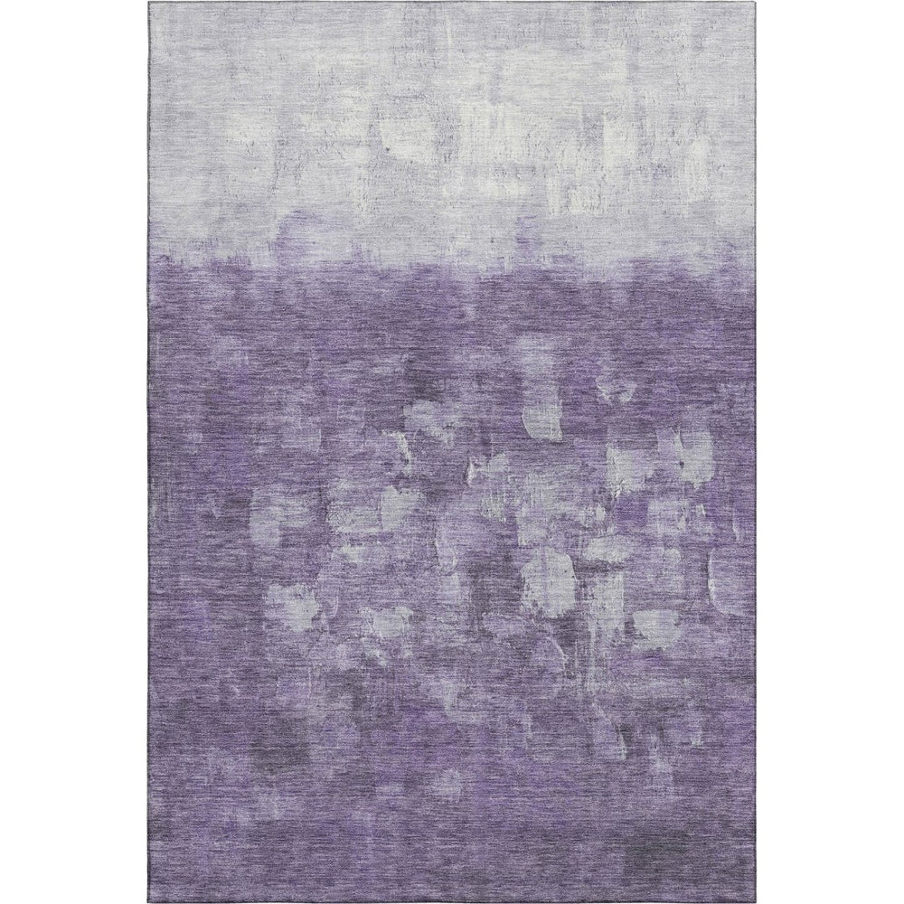HomeRoots 9' X 12' Purple and Ivory Abstract Area Rug - Washable, UV-Protected, Soft, and Stylish for High-Traffic Rooms 718477