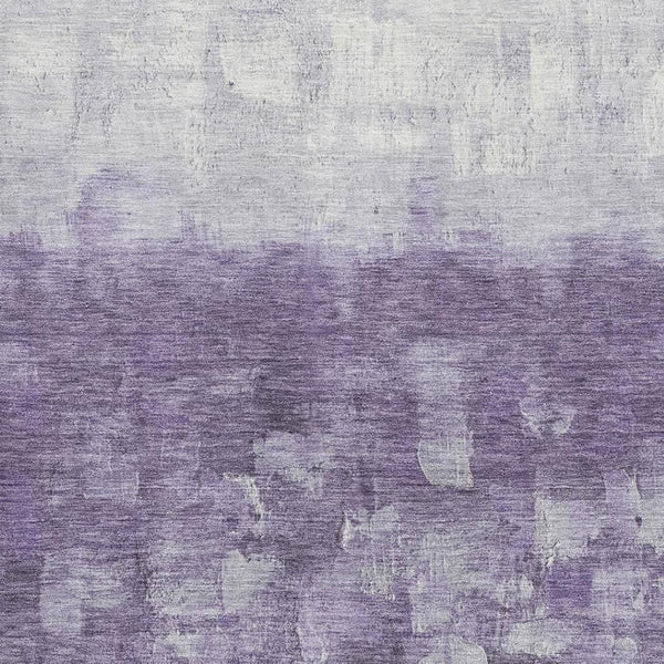HomeRoots 9' X 12' Purple and Ivory Abstract Area Rug - Washable, UV-Protected, Soft, and Stylish for High-Traffic Rooms 718477
