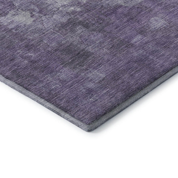 HomeRoots 9' X 12' Purple and Ivory Abstract Area Rug - Washable, UV-Protected, Soft, and Stylish for High-Traffic Rooms 718477