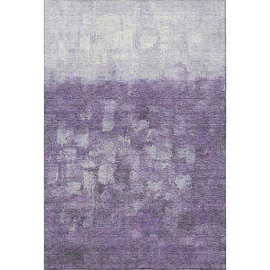 HomeRoots 9' X 12' Purple and Ivory Abstract Area Rug - Washable, UV-Protected, Soft, and Stylish for High-Traffic Rooms 718477