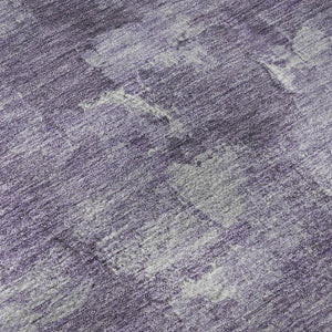 HomeRoots 9' X 12' Purple and Ivory Abstract Area Rug - Washable, UV-Protected, Soft, and Stylish for High-Traffic Rooms 718477