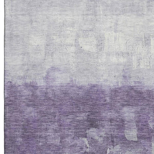 HomeRoots 10' X 14' Purple and Ivory Abstract Area Rug - Washable, UV Protected, Durable for High Traffic Spaces 718478