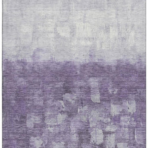 HomeRoots 10' X 14' Purple and Ivory Abstract Area Rug - Washable, UV Protected, Durable for High Traffic Spaces 718478