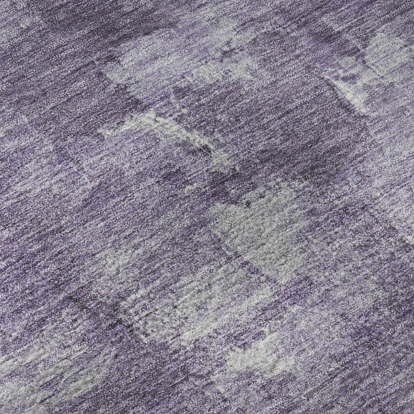 HomeRoots 10' X 14' Purple and Ivory Abstract Area Rug - Washable, UV Protected, Durable for High Traffic Spaces 718478