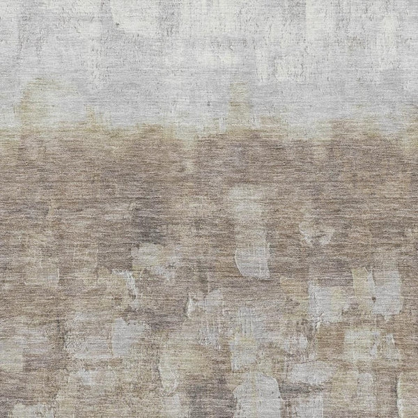 HomeRoots 5' X 8' Taupe And Ivory Abstract Area Rug - Durable, Washable, UV-Protected, Pet-Friendly Design 718486