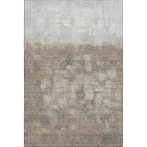 HomeRoots 10' X 14' Taupe & Ivory Abstract Area Rug - Washable, UV Protected, Durable for High-Traffic Spaces 718490