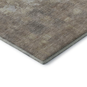 HomeRoots 10' X 14' Taupe & Ivory Abstract Area Rug - Washable, UV Protected, Durable for High-Traffic Spaces 718490