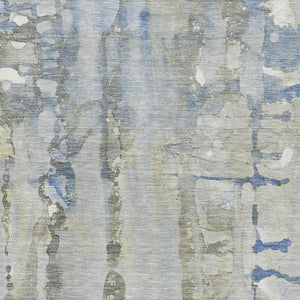 HomeRoots 10' Sky Blue & Gray Abstract Washable Area Rug – UV Protected, Stain Resistant, Perfect for High-Traffic Spaces 718526