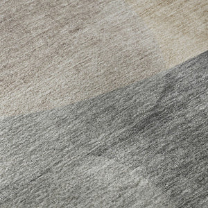 HomeRoots 10' X 14' Coffee and Gray Abstract Area Rug - Washable, UV-Protected, Soft & Stylish for Modern Homes 718557