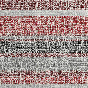 HomeRoots 8' X 10' Burgundy & Gray Striped Washable Area Rug - UV Protected, Kid & Pet Friendly, Stylish Decor 718591