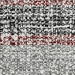 HomeRoots 10' Burgundy and Gray Striped Washable Area Rug with UV Protection - Ideal for Homes with Kids & Pets! 718593