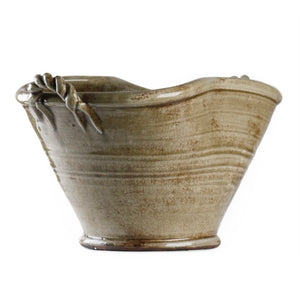 Zentique Grey Pottery Matte Ceramic Accent Vase 18x9x10in — Durable Neutral Decor for Shelves & Centerpieces 7185 Grey