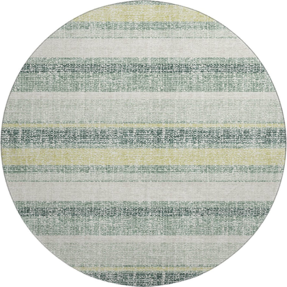 HomeRoots 8' X 10' Coastal Striped Washable Area Rug with UV Protection, Stain Resistance & Non-Slip Backing 718627