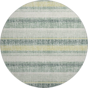 HomeRoots 8' X 10' Coastal Striped Washable Area Rug with UV Protection, Stain Resistance & Non-Slip Backing 718627