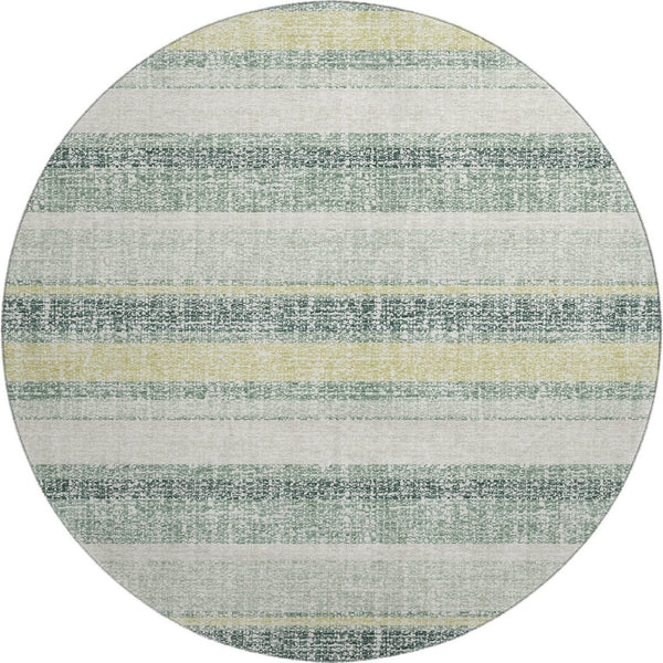HomeRoots 8' X 10' Coastal Striped Washable Area Rug with UV Protection, Stain Resistance & Non-Slip Backing 718627