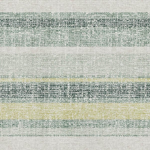 HomeRoots 10' x 14' Coastal-Inspired Pale Aqua & Beige Striped Area Rug - Washable, UV Protected, Durable Design 718629
